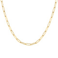 14K Gold Plated Curb Paperclip Box Sphere Bead Snake and Figaro Chain Adjustable Necklace